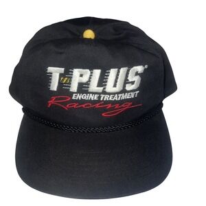 Vintage T Plus Engine Treatment Racing Rope Hat Cap Black Snap Back Star Sports